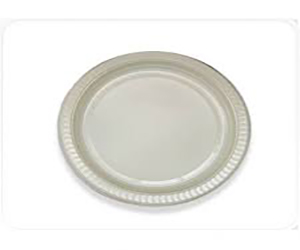 Plastik Tabak Lüks Krem 22cm